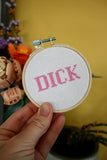 Tiny Swearing Cross Stitch Kit | D*ck