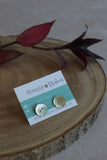 Shell Button Earrings