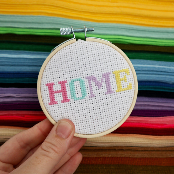 Tiny 3” Hoop Cross Stitch Kit | Home