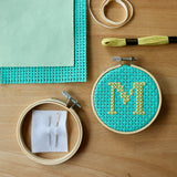 Mini Initial Cross Stitch Kit | Various Colours