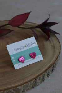 Shell Button Earrings