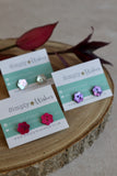 Shell Button Earrings