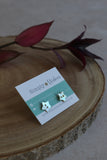Shell Button Earrings