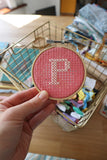 Mini Initial Cross Stitch Kit | Various Colours