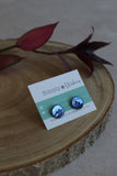 Shell Button Earrings
