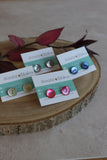 Shell Button Earrings