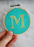 Mini Initial Cross Stitch Kit | Various Colours