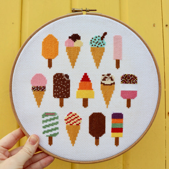 We all Scream for Ice Cream Cross Stitch Kit