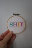 Tiny Swearing Cross Stitch Kit | Sh*t