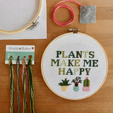 Plants Make me Happy Cross Stitch Kit