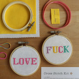 Tiny Swearing Cross Stitch Kit | D*ck