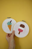 Mint Chocolate Chip Ice Lolly Cross Stitch Kit | Beginners