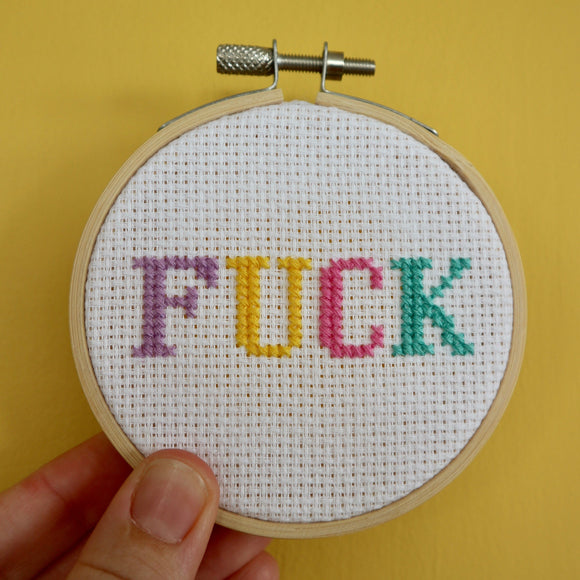 Tiny Swearing Cross Stitch Kit | F*ck