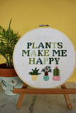 Plants Make me Happy Cross Stitch Kit