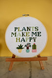 Plants Make me Happy Cross Stitch Kit