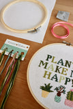 Plants Make me Happy Cross Stitch Kit