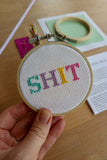 Tiny Swearing Cross Stitch Kit | Sh*t