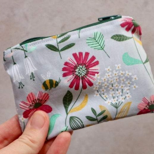 Floral Bee Coin Purse