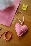 Make your own Felt Heart Decoration KIT | Assorted Colours
