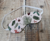 Blush Pink Ferns Eye Mask