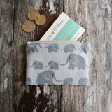 Grey Elephants Coin Purse