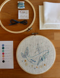 Whale Embroidery Kit | Nora Wright Collaboration