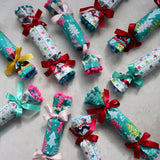 Bright Christmas Trees - Handmade Fabric Christmas Crackers