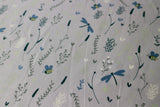 Fauna Cotton Fabric | Dragonflies, Bees and and Bee Floral Cotton Fabric