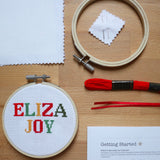 Custom Name Cross Stitch Kit | Christmas Decoration