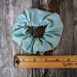 Blue with Gold Stars Hair Scrunchie