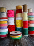 Green Check with Woven Christmas Tree - Handmade Fabric Christmas Crackers