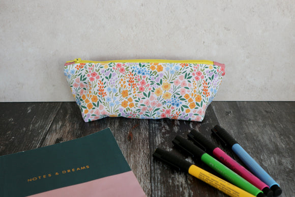 Bright Popping Flowers Pencil Case