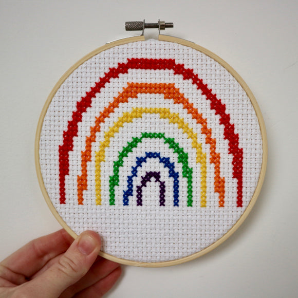 Rainbow Cross Stitch Kit | Beginners