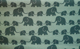 Greta Cotton Fabric | Grey Elephants