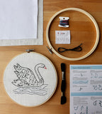 Pastel Swan Embroidery Kit | Nora Wright Collaboration