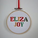 Custom Name Cross Stitch Kit | Christmas Decoration