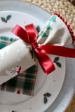 Christmas Trees and Robin - Handmade Fabric Christmas Crackers