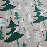 Christmas Trees and Robin - Handmade Fabric Christmas Crackers