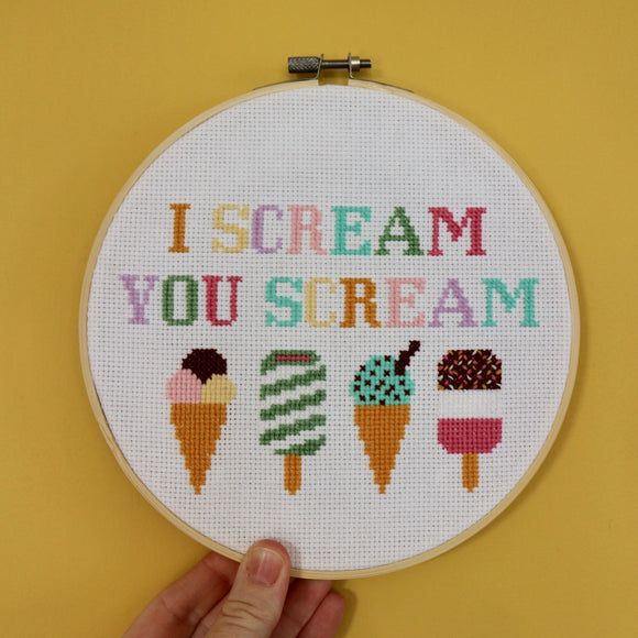I Scream You Scream Cross Stitch Kit