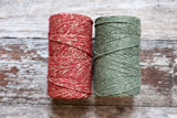 Christmas Metallic Bakers Twine - Assorted Colours