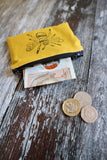 Hand Printed Bumblebee Coin Purse