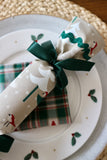 Christmas Trees and Robin - Handmade Fabric Christmas Crackers