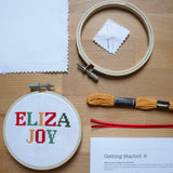 Custom Name Cross Stitch Kit | Christmas Decoration