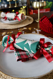 Christmas Trees and Robin - Handmade Fabric Christmas Crackers