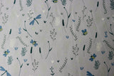 Fauna Cotton Fabric | Dragonflies, Bees and and Bee Floral Cotton Fabric