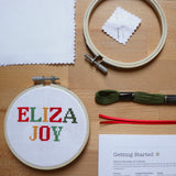 Custom Name Cross Stitch Kit | Christmas Decoration