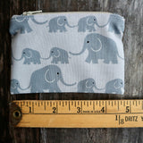 Grey Elephants Coin Purse