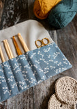 Blue Dragonflies Crochet Hook Roll