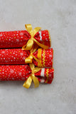Red and White Snowflakes - Handmade Fabric Christmas Crackers