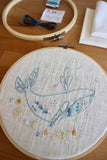 Whale Embroidery Kit | Nora Wright Collaboration